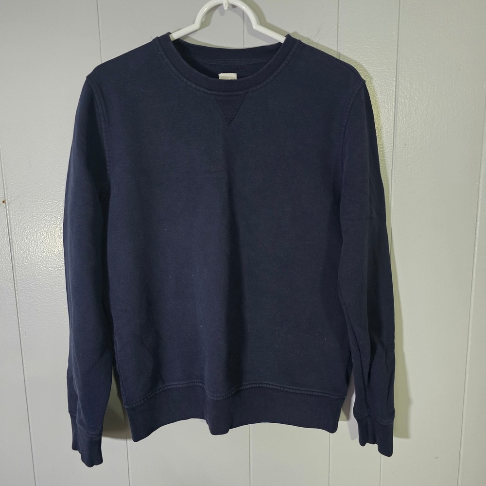 Gap Men's Small S Navy Blue Crewneck Sweatshirt Fleece Pullover Long Sleeve‎